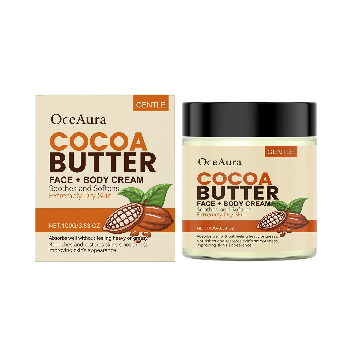 Skin Therapy Cocoa Butter Face & Body Cream for Dry Skin